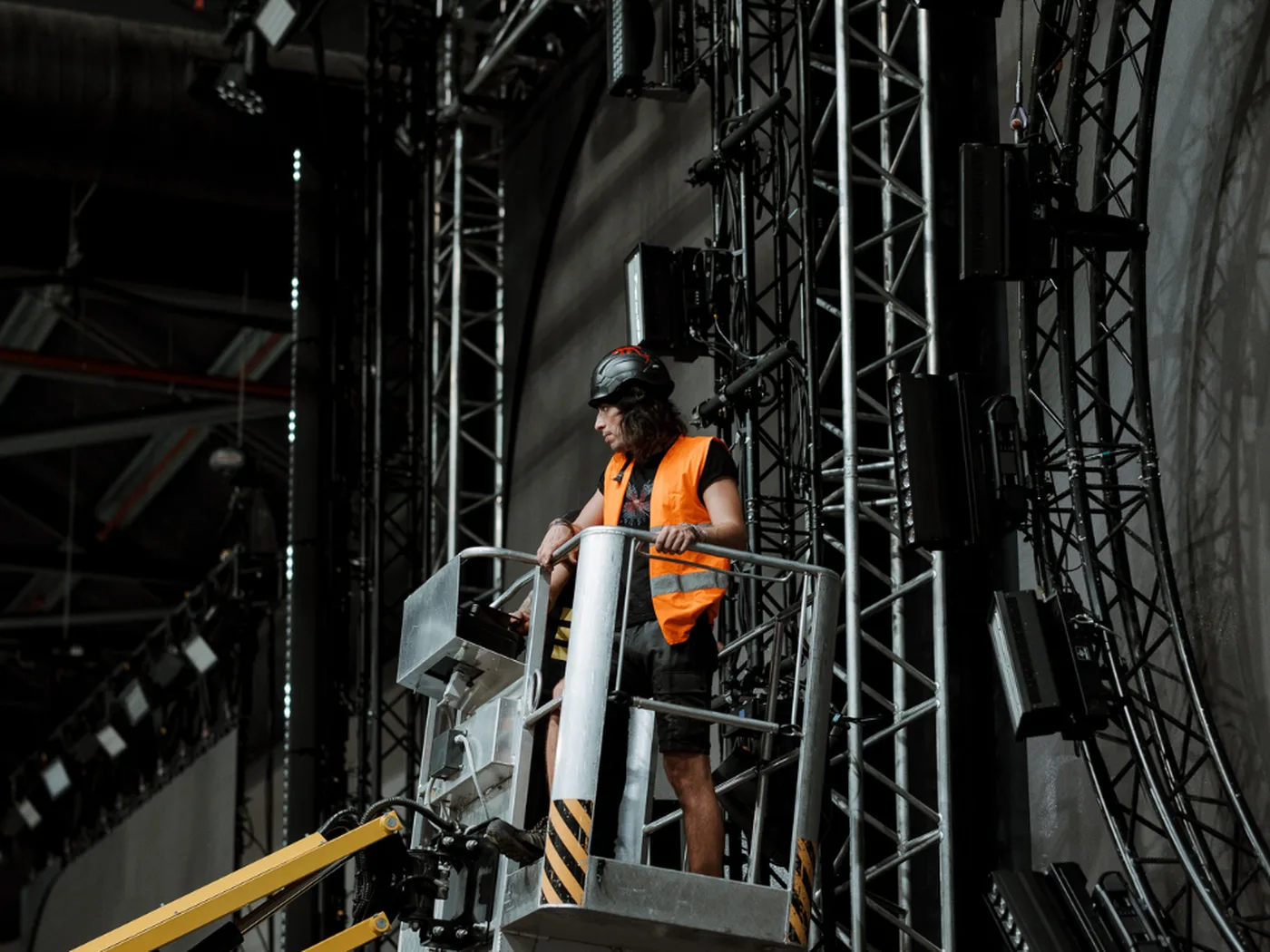 Lighting truss and rigging detail